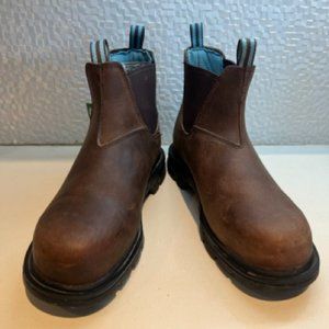 Belle Brown CSA Steel Toe Pull-On Work Boots - Wolverine - 7.5 US